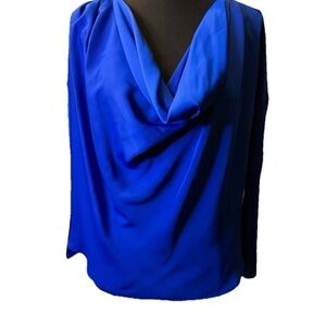 Inc International Concepts Women's Blue Blouse, Long Sleeve, Size Small, NWT